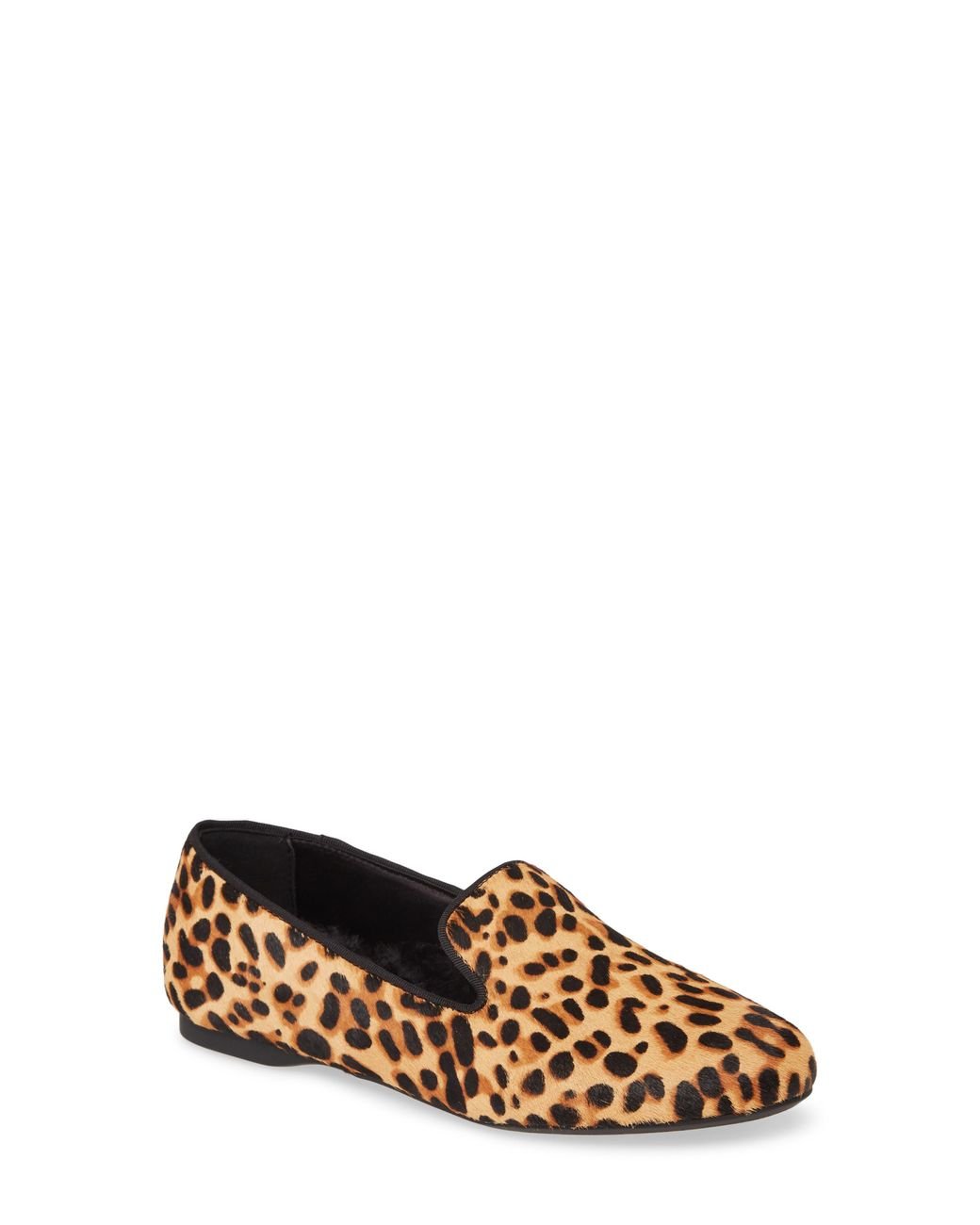 Birdies Starling Faux fur Lined Genuine Calf Hair Loafer in White