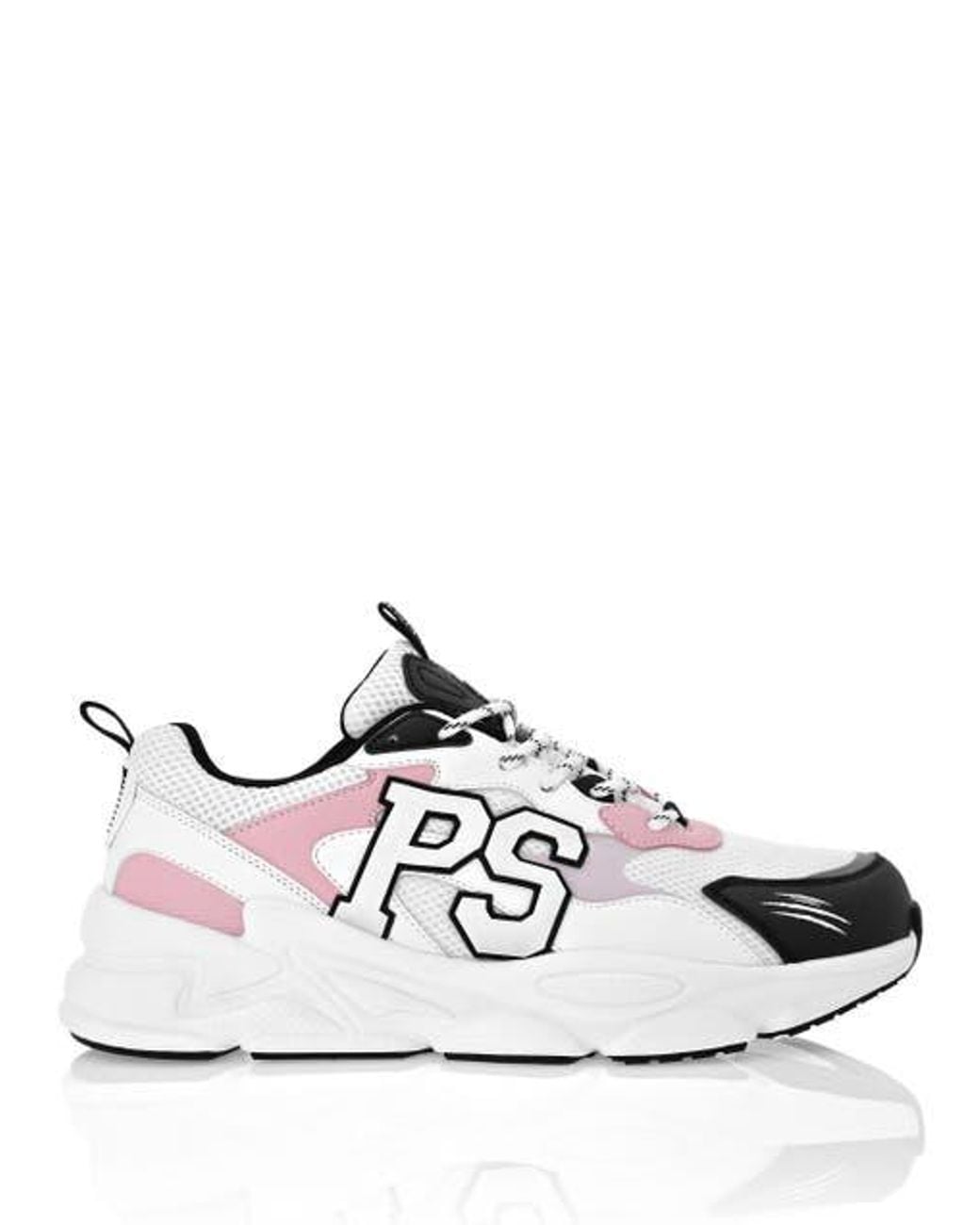 Philipp Plein White Lo-Top Logo-Patch Sneakers