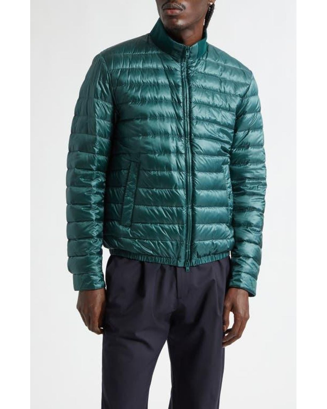 Herno Green Ultralight Nylon Down Jacket for men