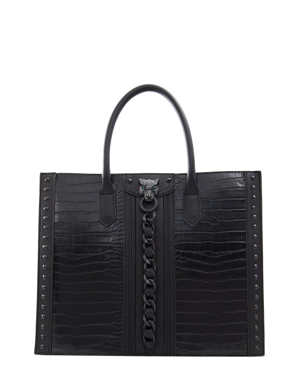 ALDO Aboma Structured Faux Leather Tote in Black | Lyst