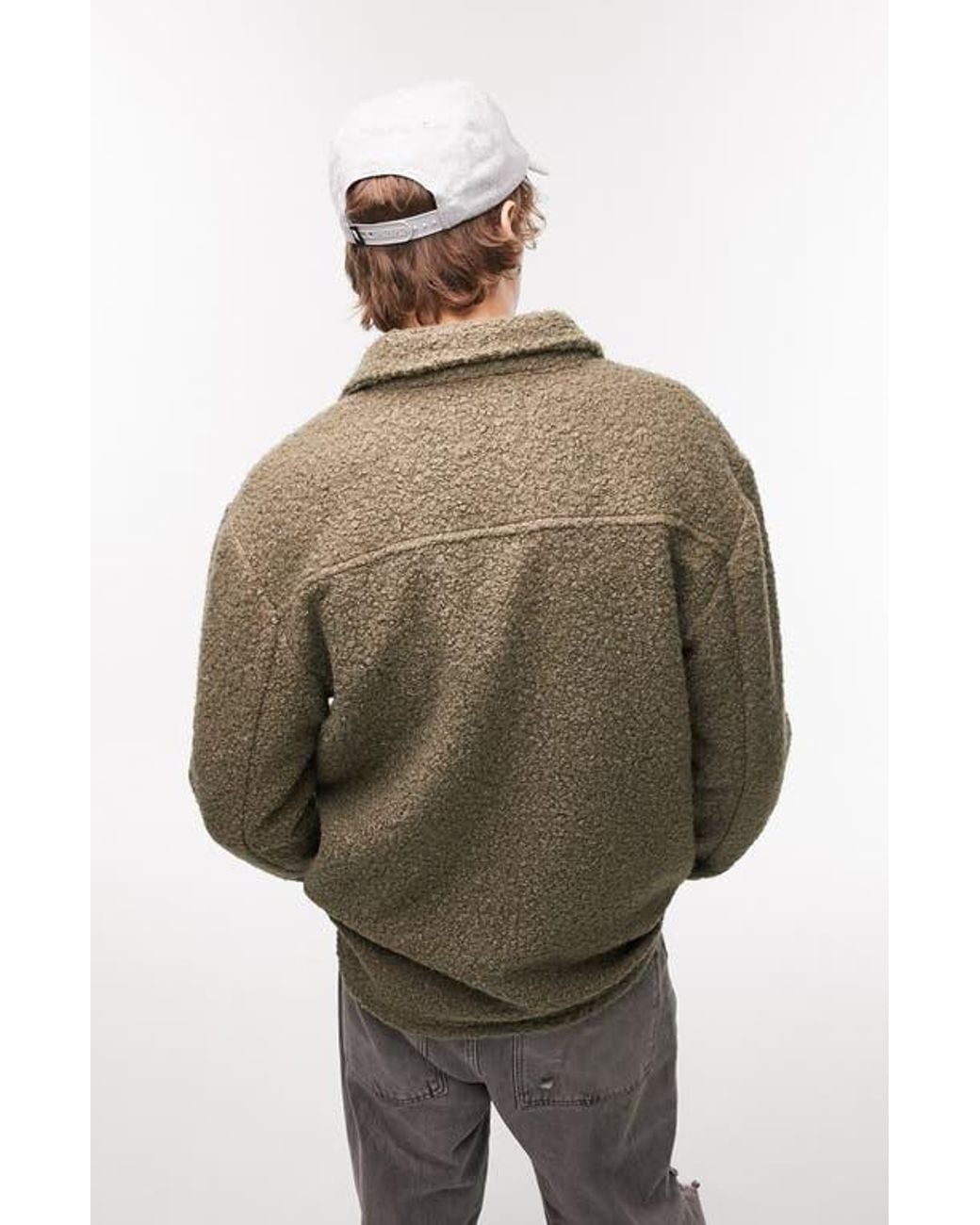 Topman Green Shacket for men