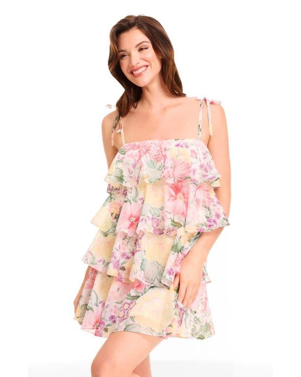 Dress the Population Pixie Tiered Minidress | Lyst