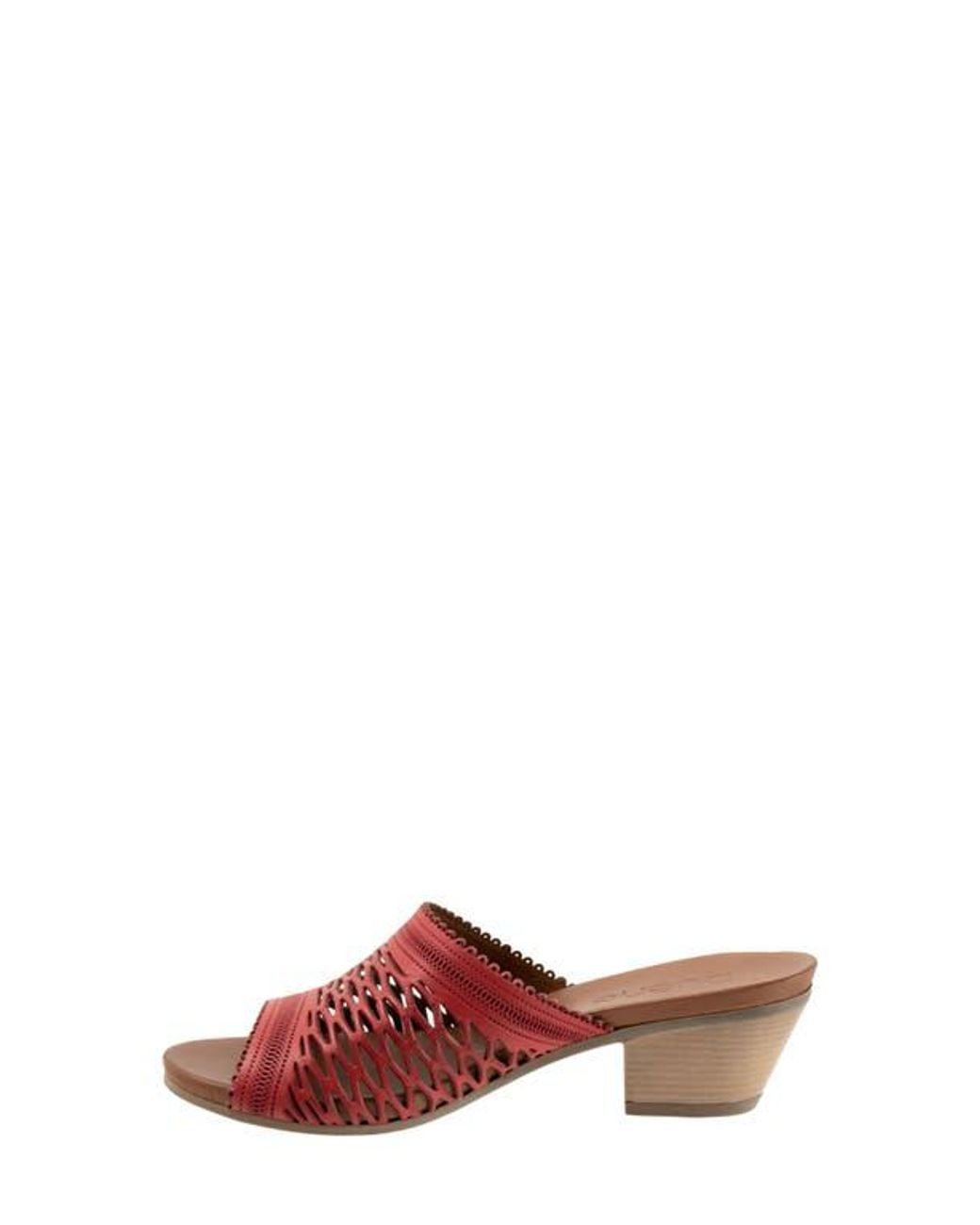 BUENO Red Lillian Block Heel Sandal