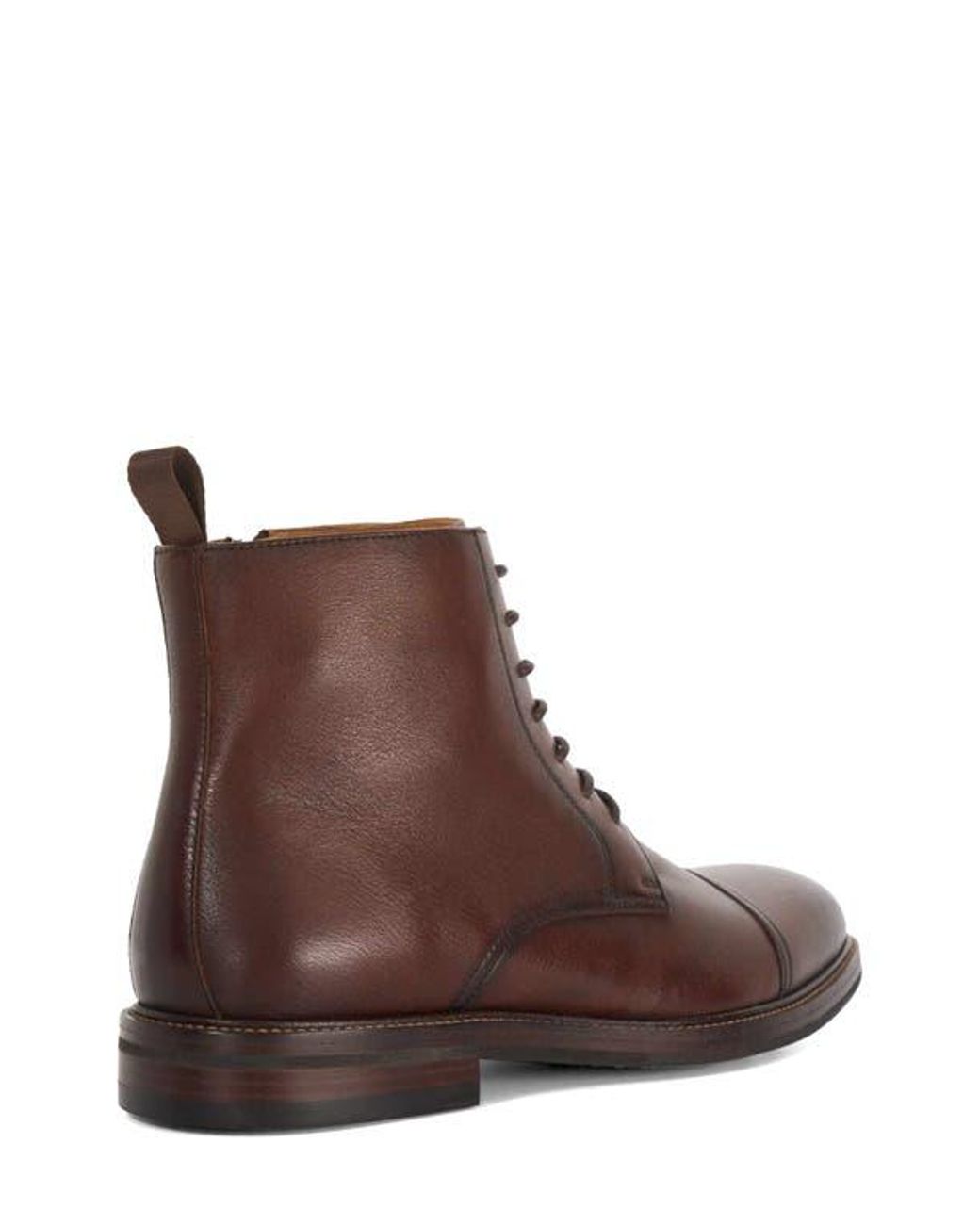 Dune Brown Matias Cap Toe Boot for men