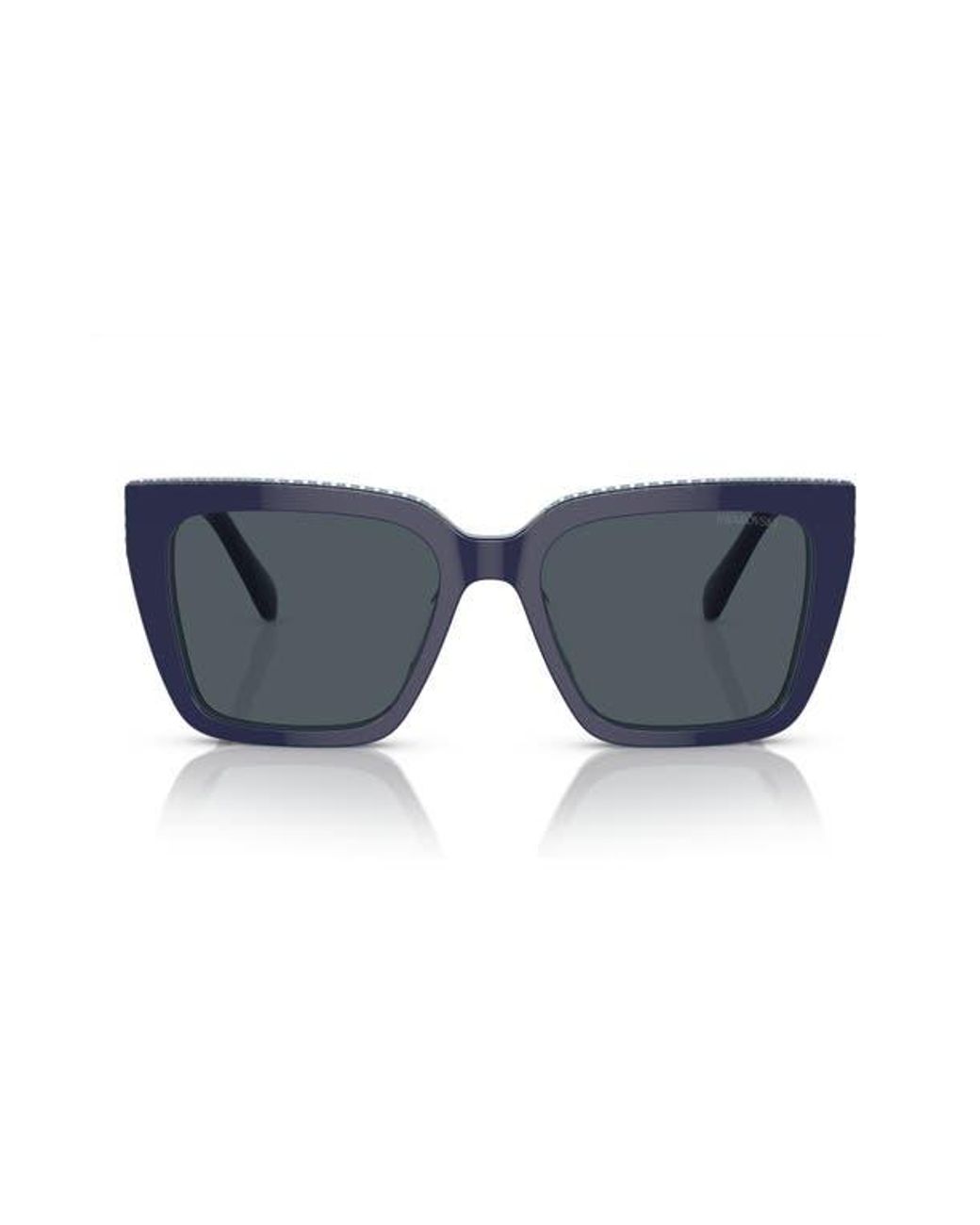 Swarovski Blue 54Mm Square Sunglasses