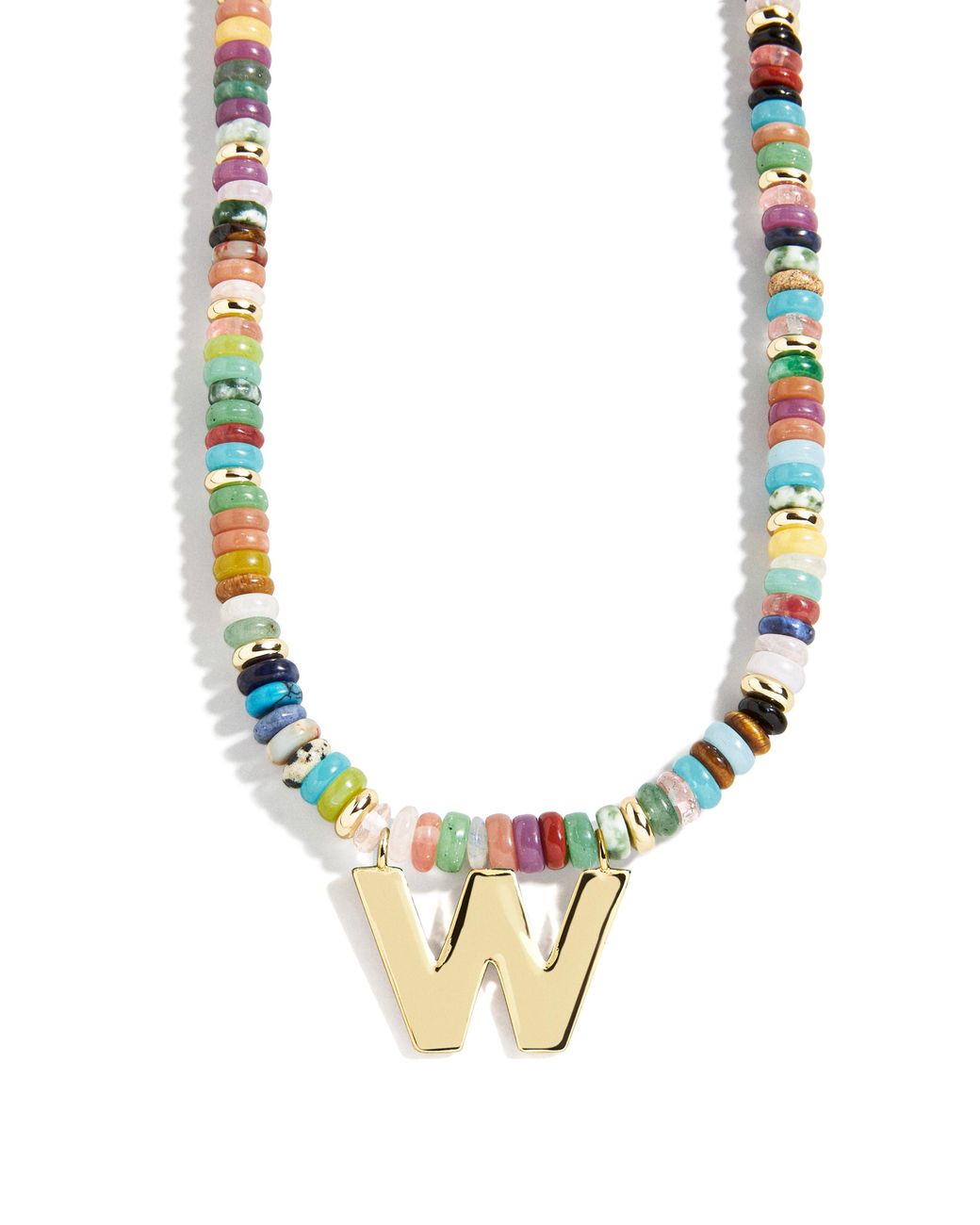 BaubleBar Metallic Marcella Initial Necklace