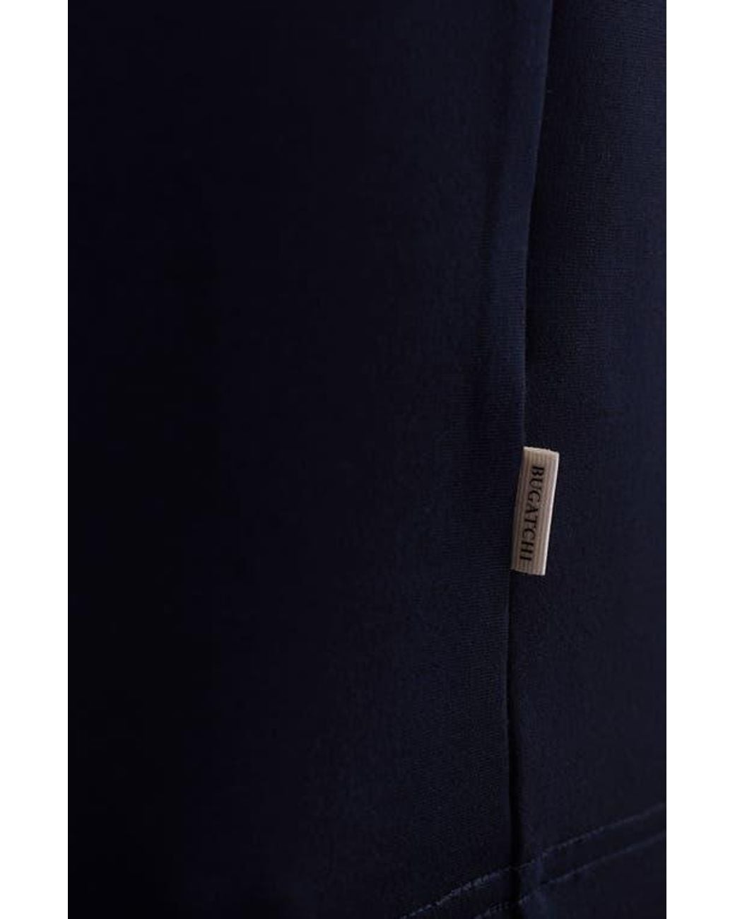 Bugatchi Blue Solid Quarter Zip Pullover for men