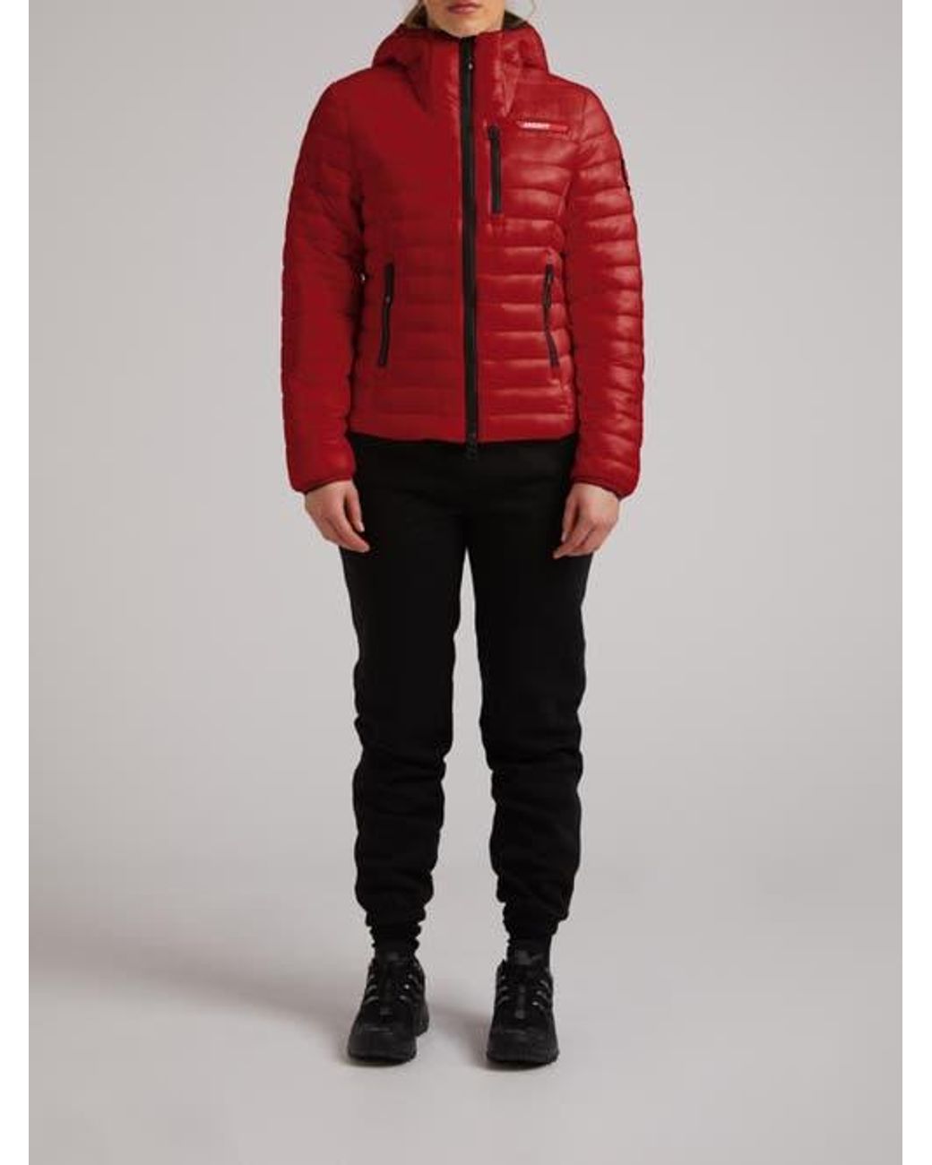 Jacket Red Satell1Te Padded Hooded Jacket