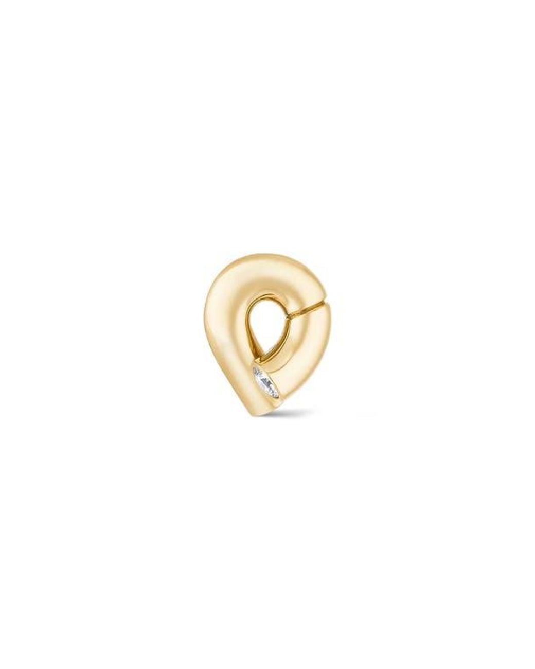 Tabayer White Oera Knot Stud Earrings