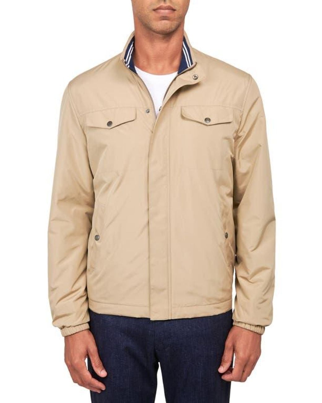 Con.struct Natural Slim Fit Solid Hybrid Field Jacket for men
