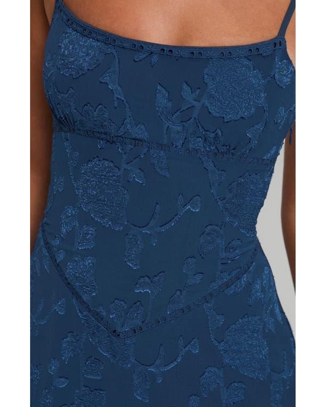 Princess Polly South Of France Floral Burnout Maxi Dress in Blue | Lyst