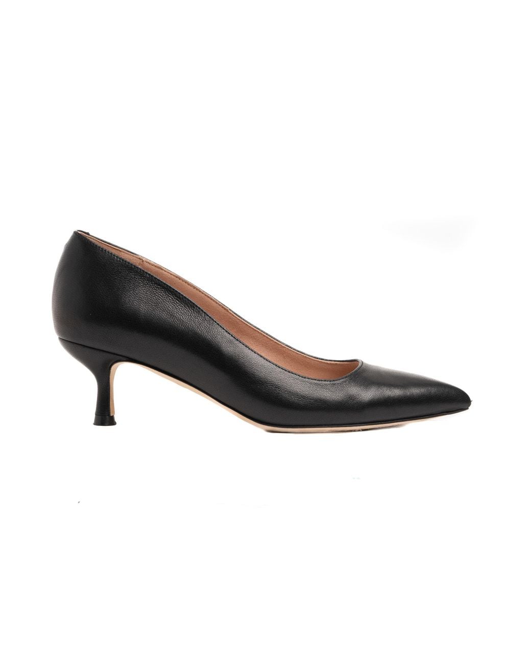 Ally Shoes Black Kitten Heel Pump