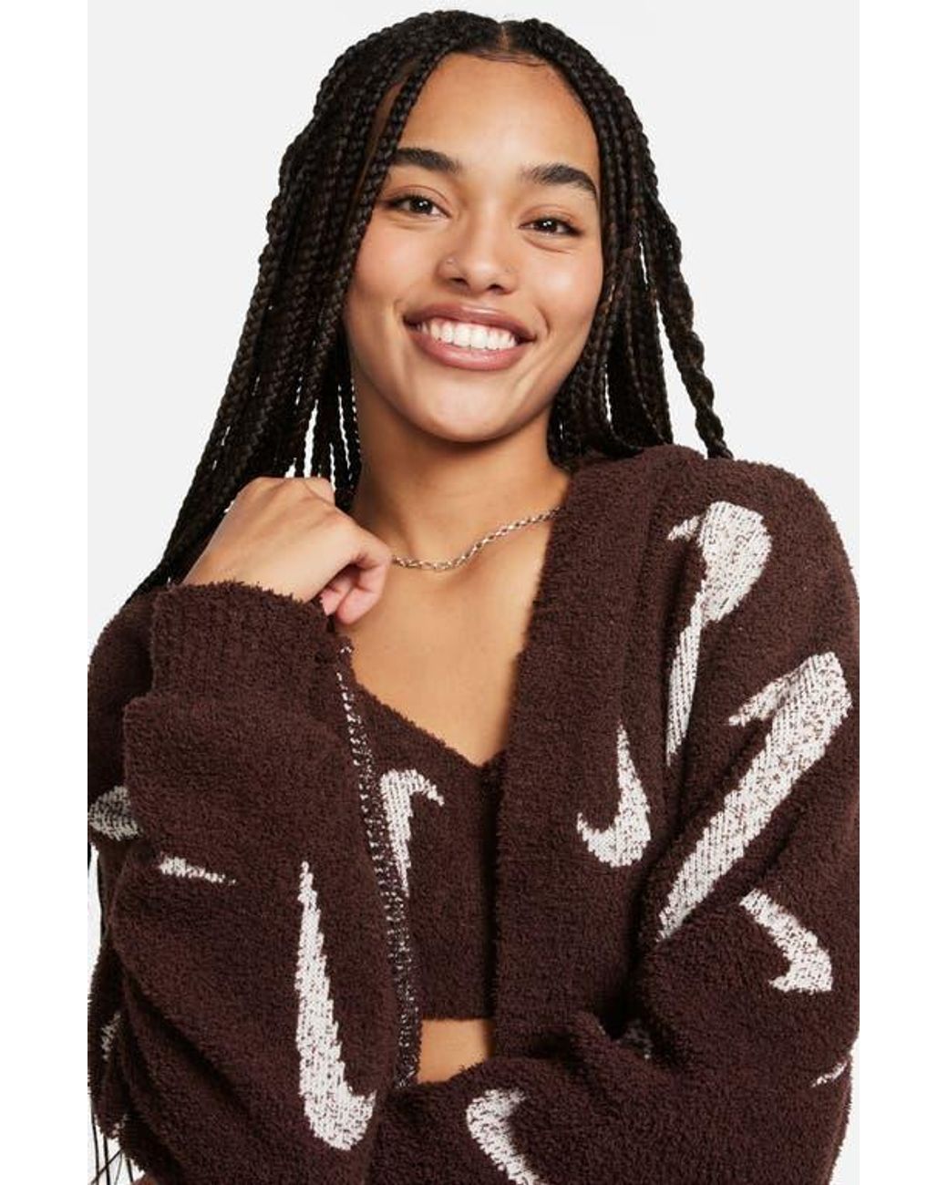 nike longline cardigan