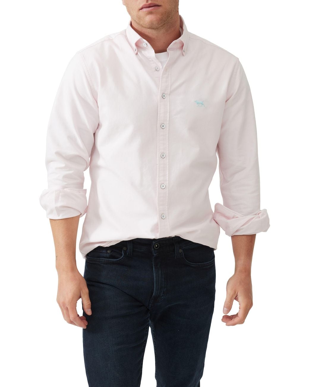 Rodd & Gunn White Oxford Sports Fit Shirt for men