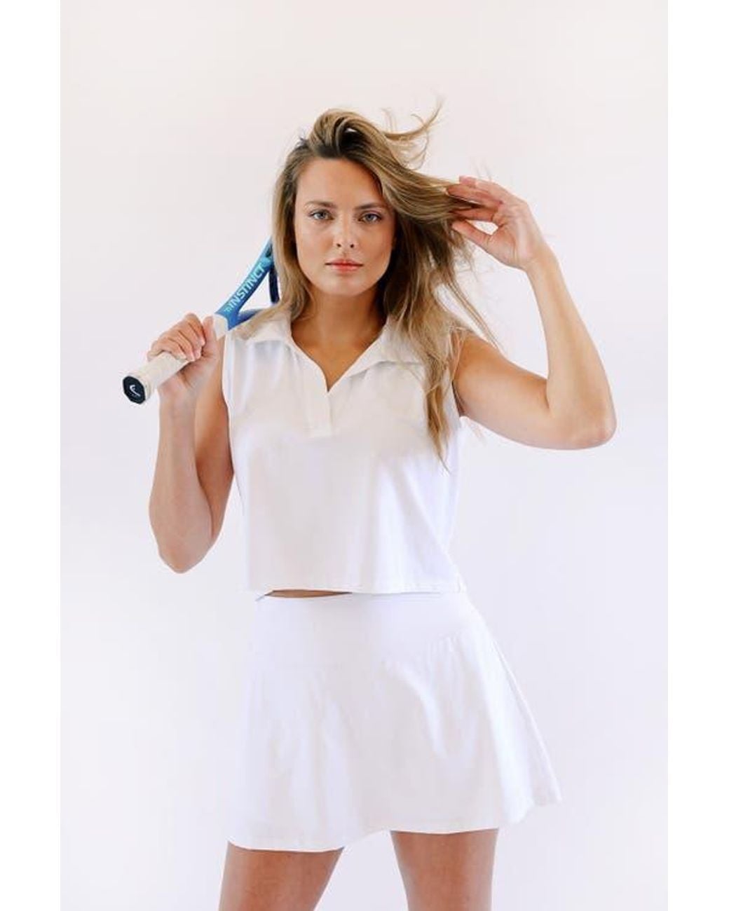 Beldrie White Elevated Skort