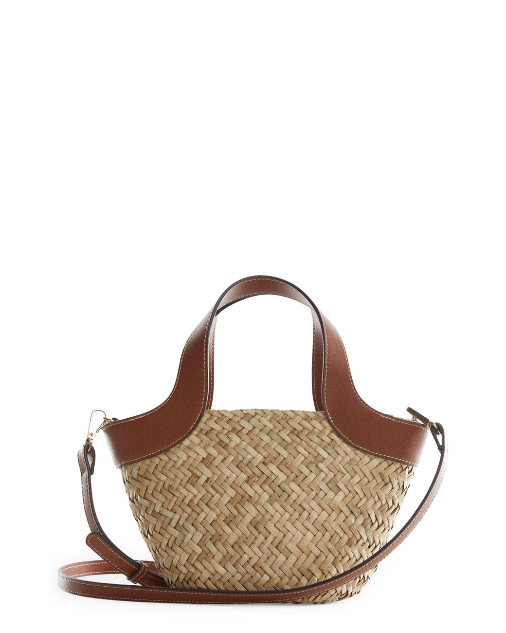 Mango Natural Straw Crossbody Tote in Brown for Men Lyst