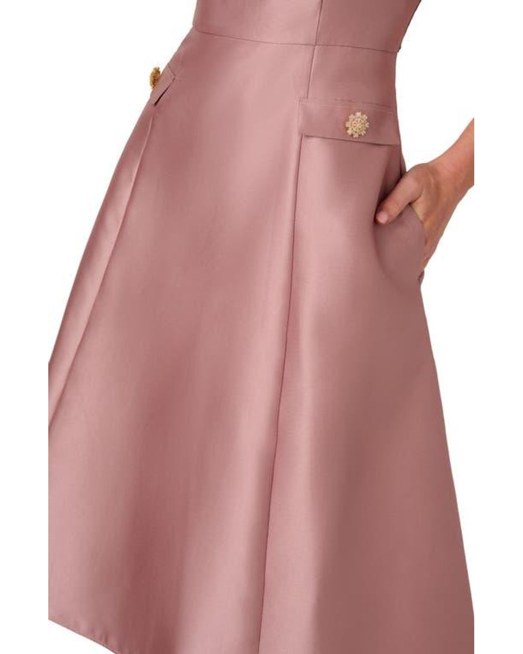 Adrianna Papell Sleeveless Mikado Fit & Flare Midi Dress in Pink | Lyst Adrianna Papell Sleeveless Mikado Fit & Flare Midi Dress in Pink | Lyst