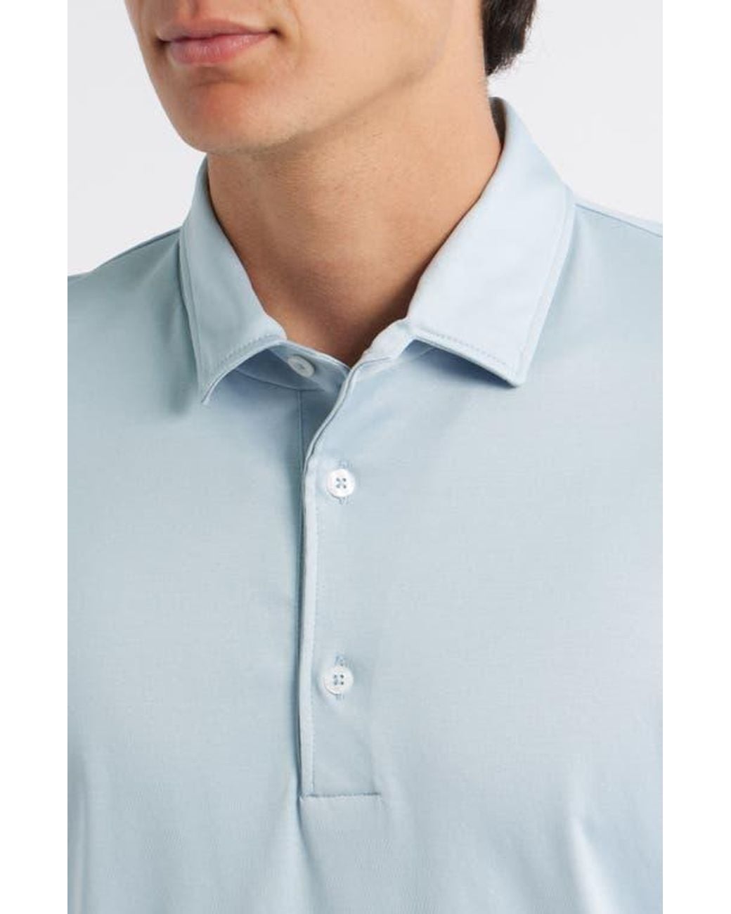 Aurélien Blue Aur1 Solid Cotton Polo for men