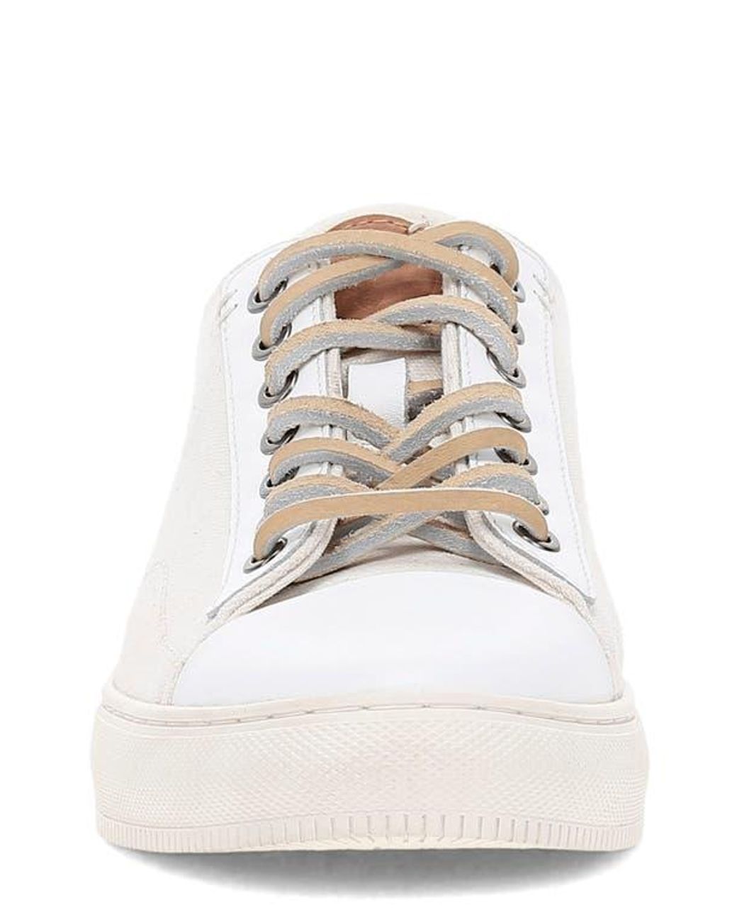 Frye White Astor Cap Toe Low Top Sneaker for men