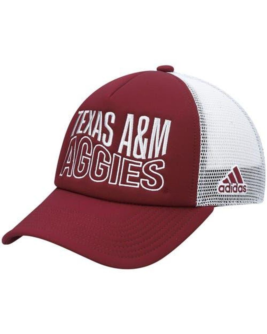 adidas Texas A&M Aggies Wave Foam Trucker Snapback Hat in Red for Men ...