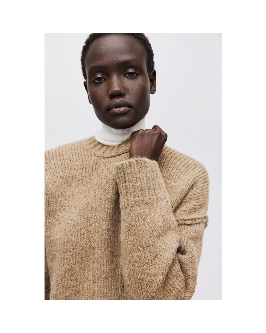H&M Brown Oversized Jumper