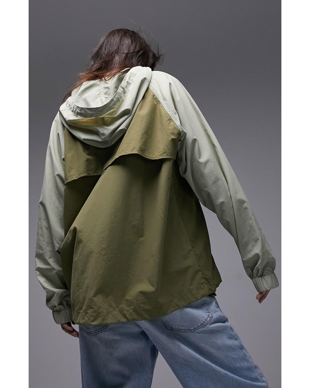Colour block windbreaker jacket topshop cheap