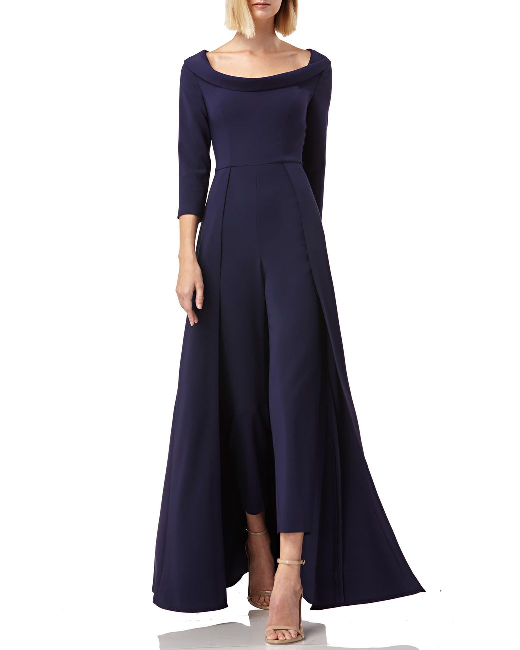 navy blue maxi romper