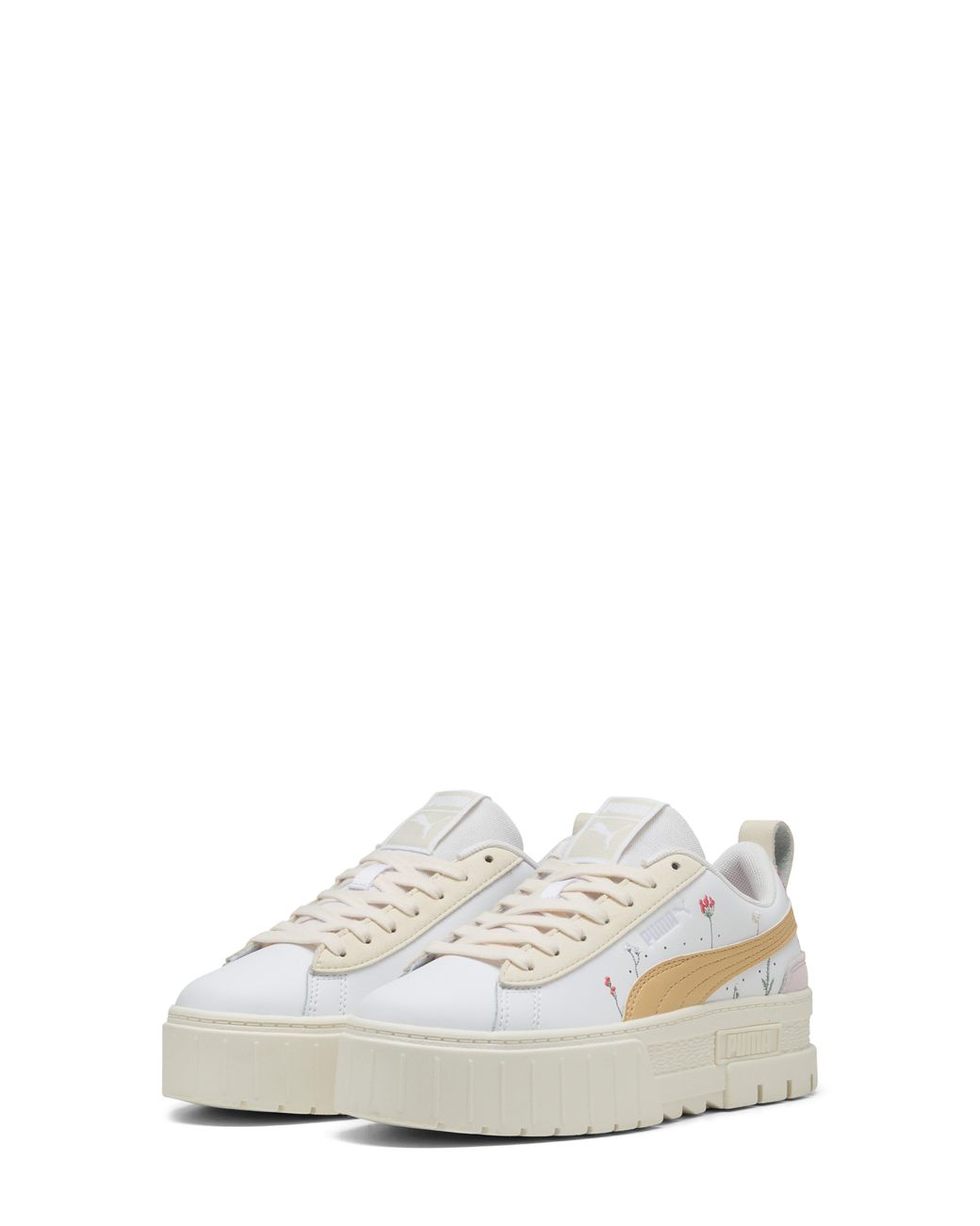 PUMA White Mayze Classic Platform Sneaker
