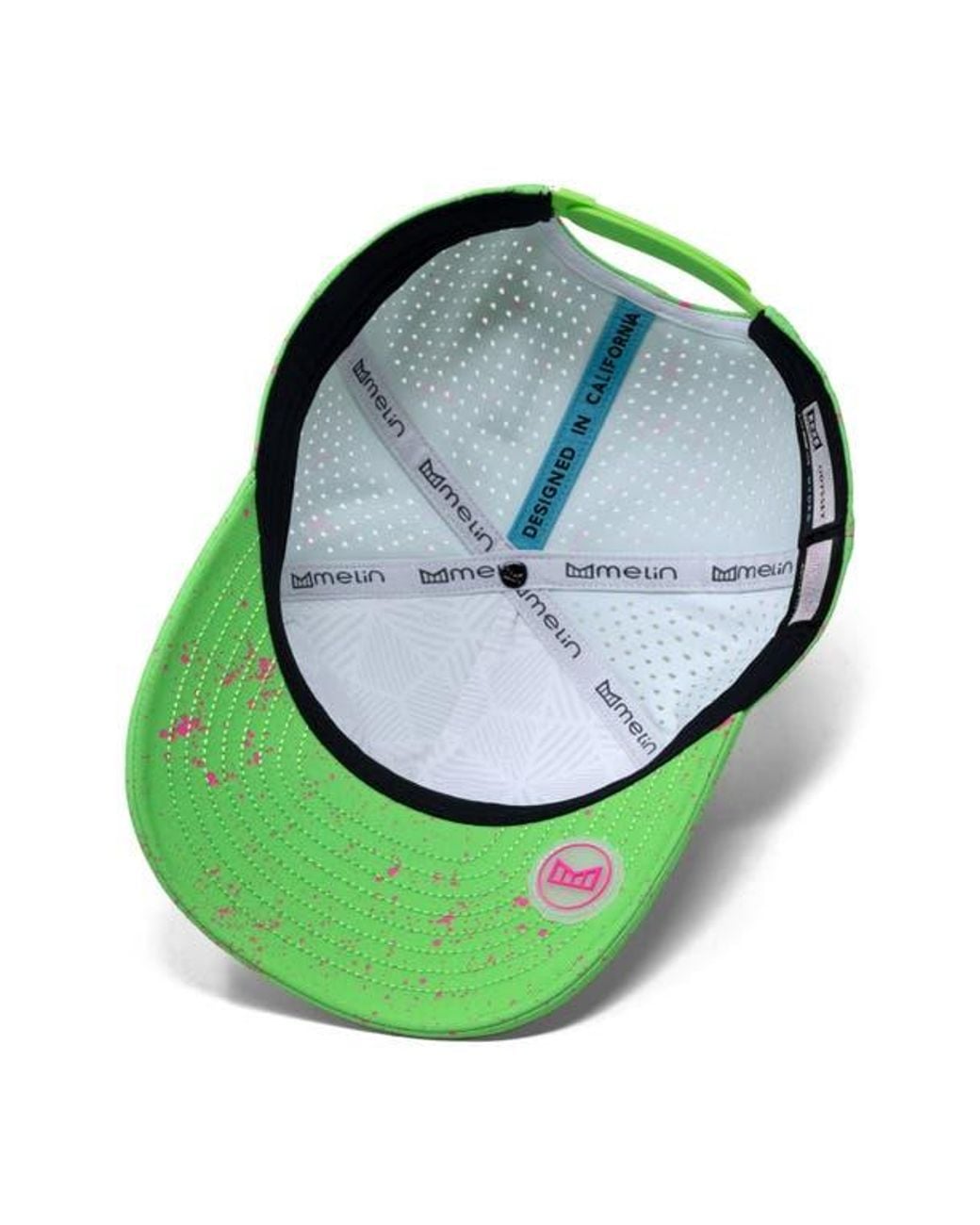 Melin Green Odysea Neon Drip Hydro Performance Snapback Hat for men