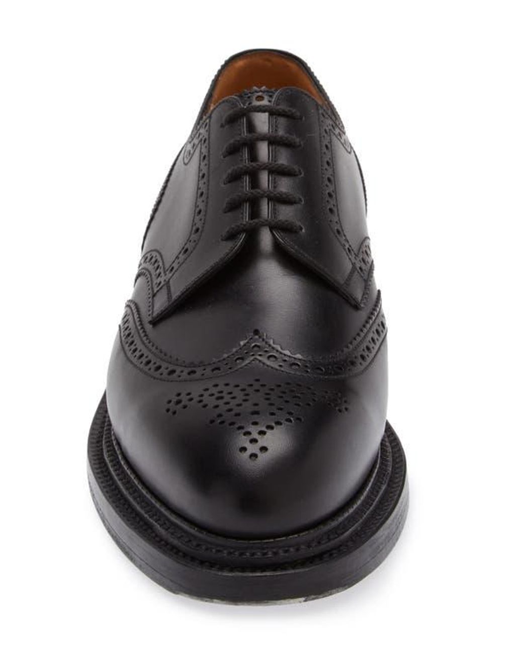 J.M. Weston Triple Sole Brogued Derby in Black for Men | Lyst