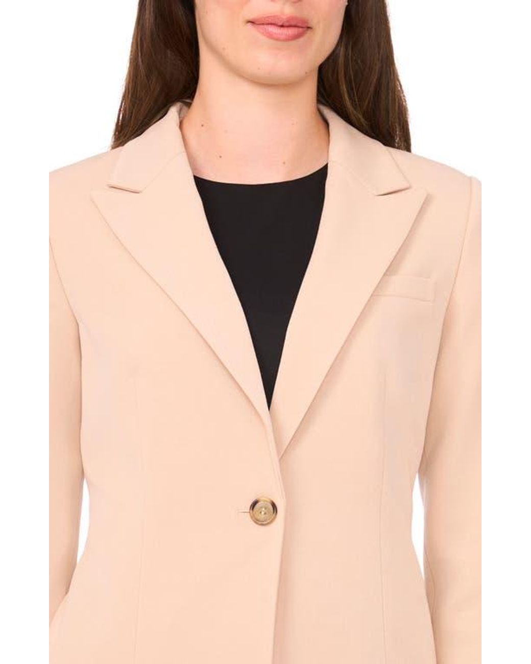 Halogen® Pink Clean One-Button Blazer