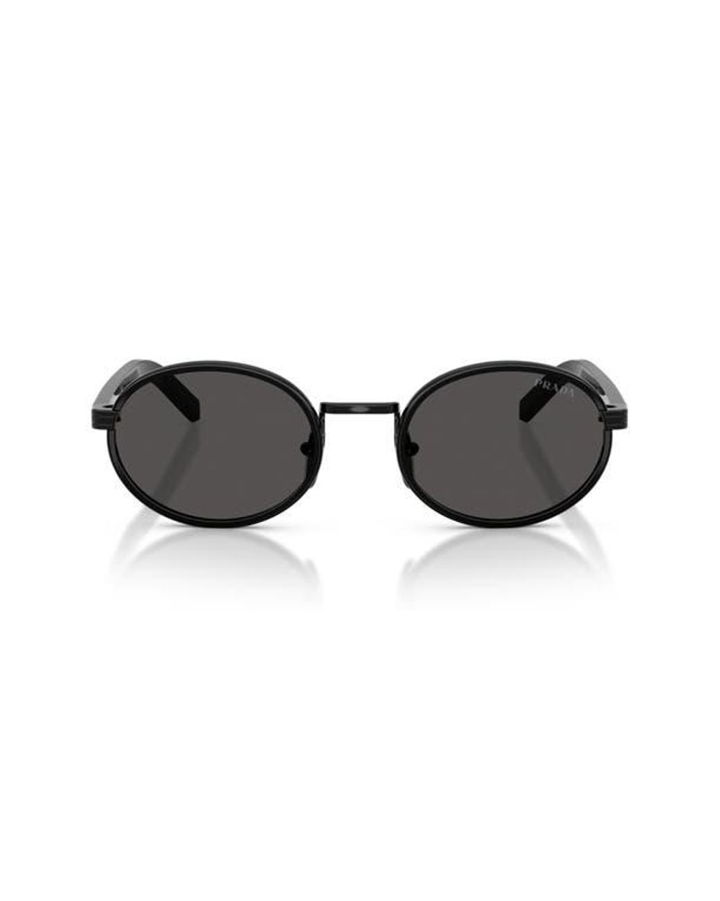 Prada Black 52Mm Oval Sunglasses