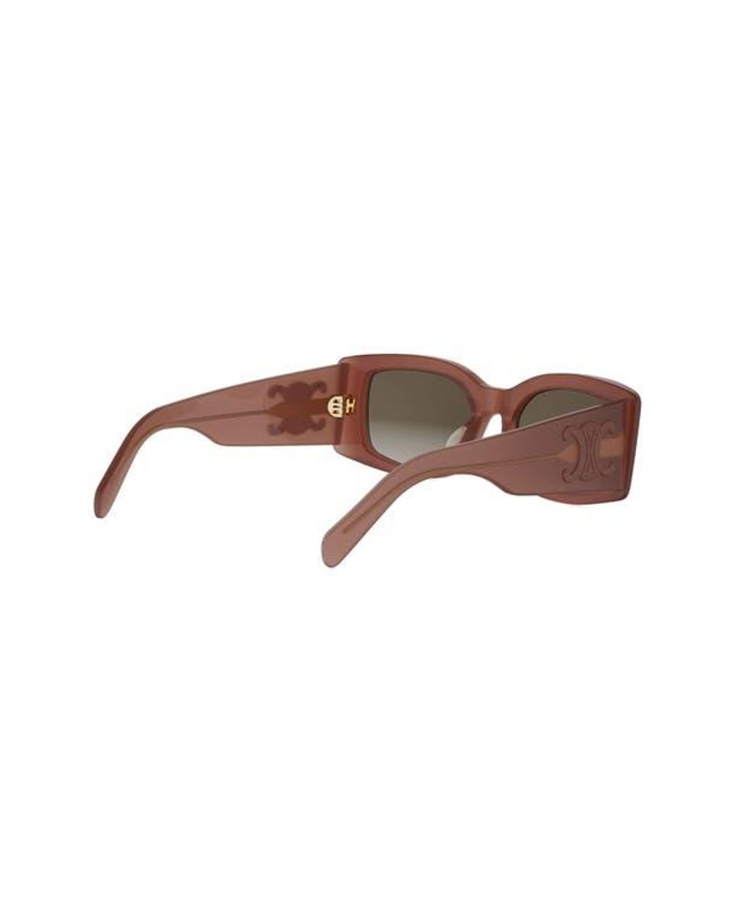 Céline Brown Maxi Triomphe 53Mm Gradient Rectangular Sunglasses