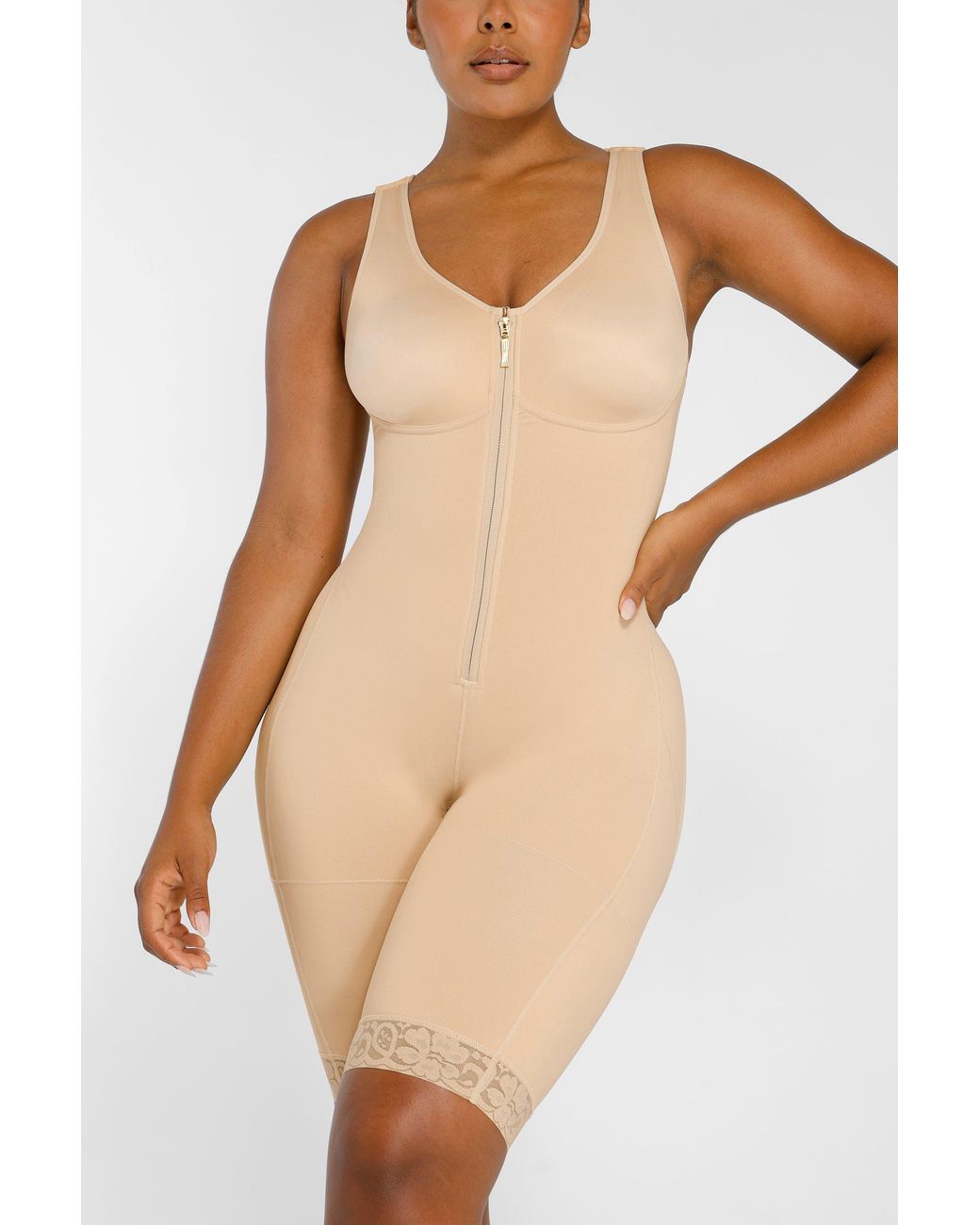 Shapellx Natural Boot-Yeah Airslim Full Coverage Bodysuit