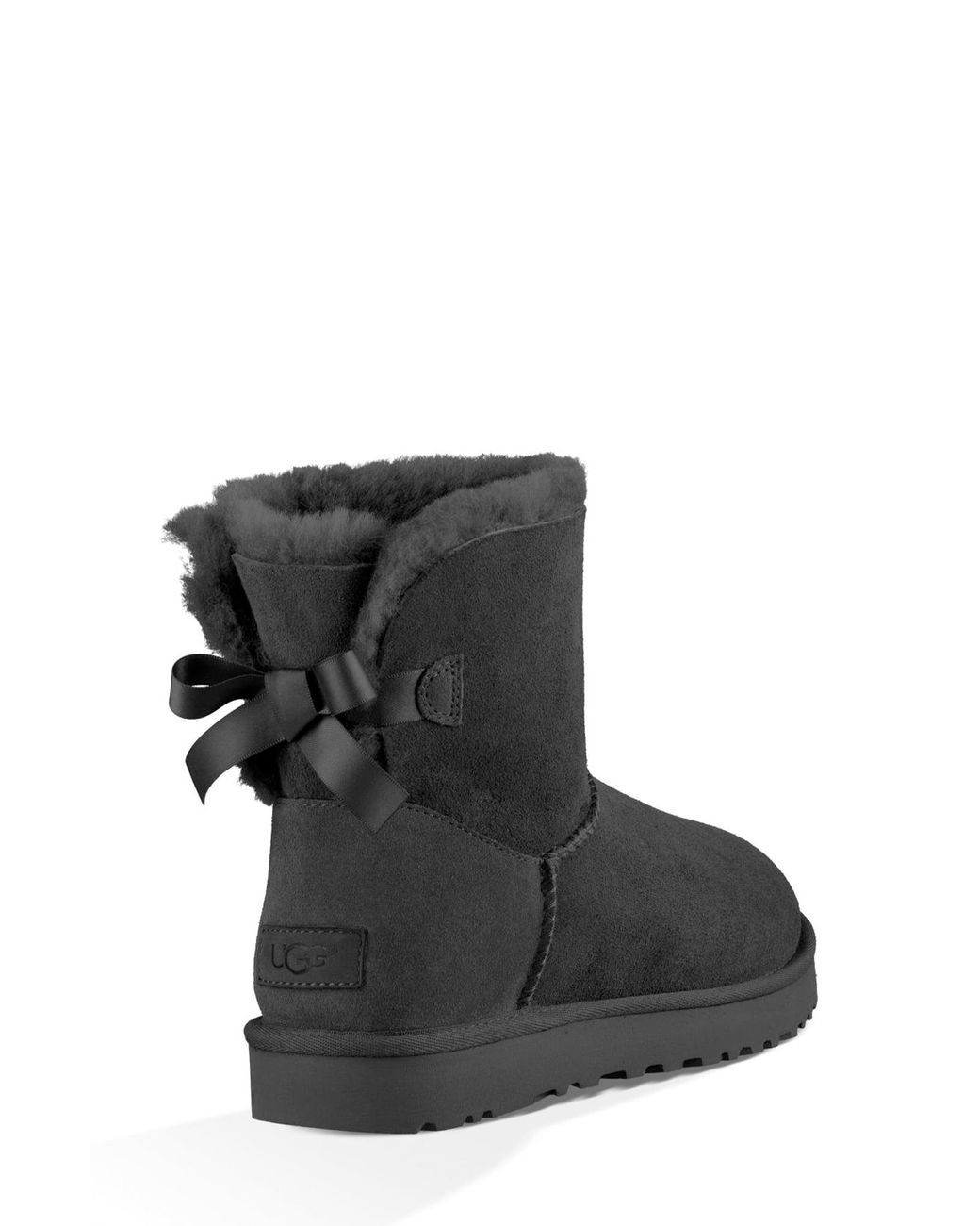 mini bailey bow ii genuine shearling bootie