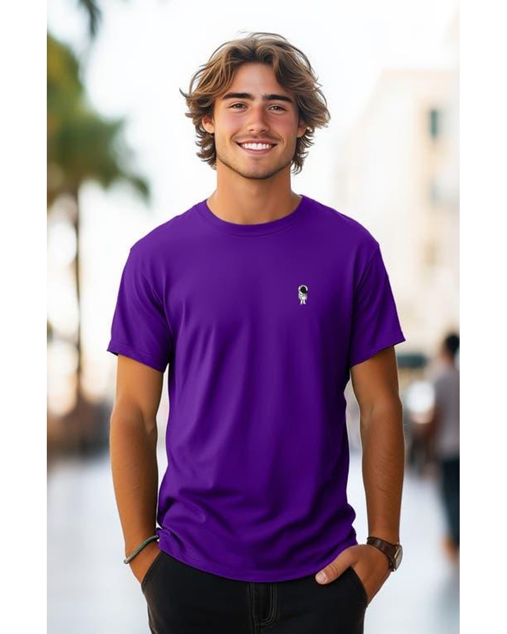 Alix Purple Astronaut Tee for men