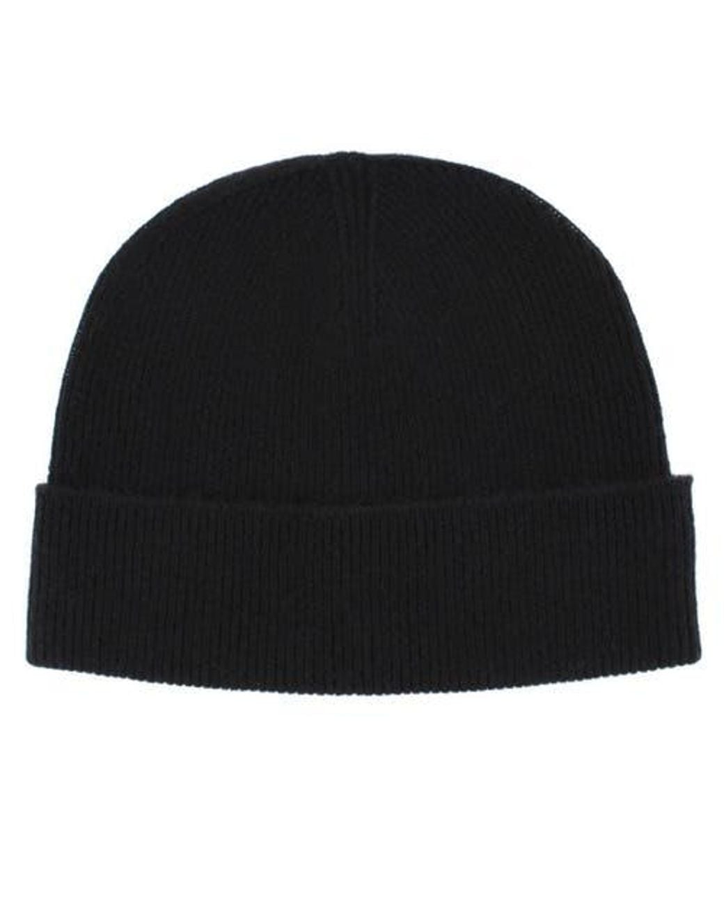 Trafalgar Black Camden Cashmere Solid Colored Micro Ribbed Beanie for men