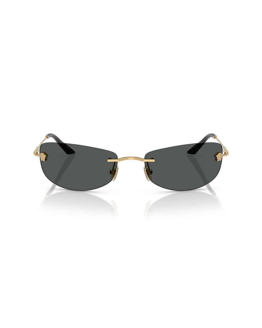 Versace Black 60Mm Rectangular Sunglasses for men