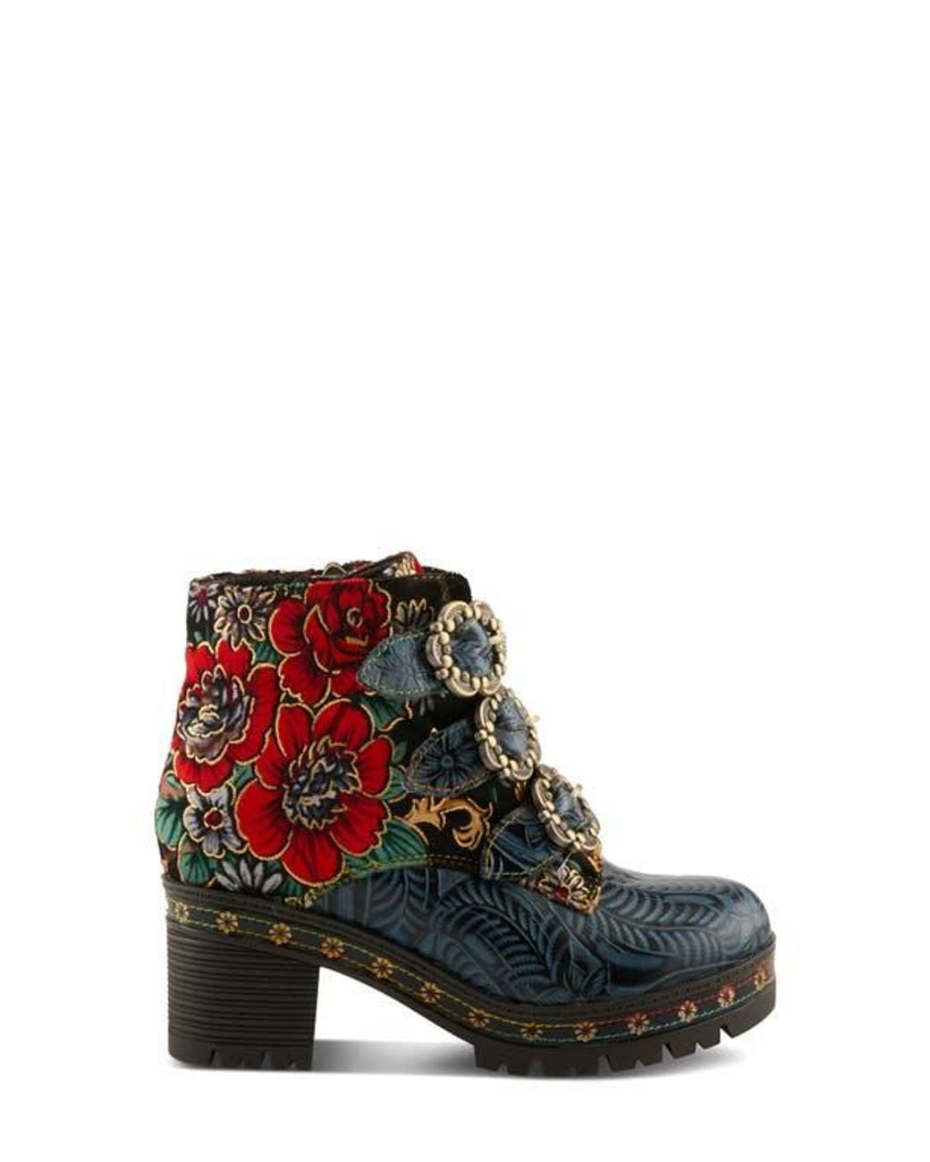 Spring Step Blue Brazza Bootie