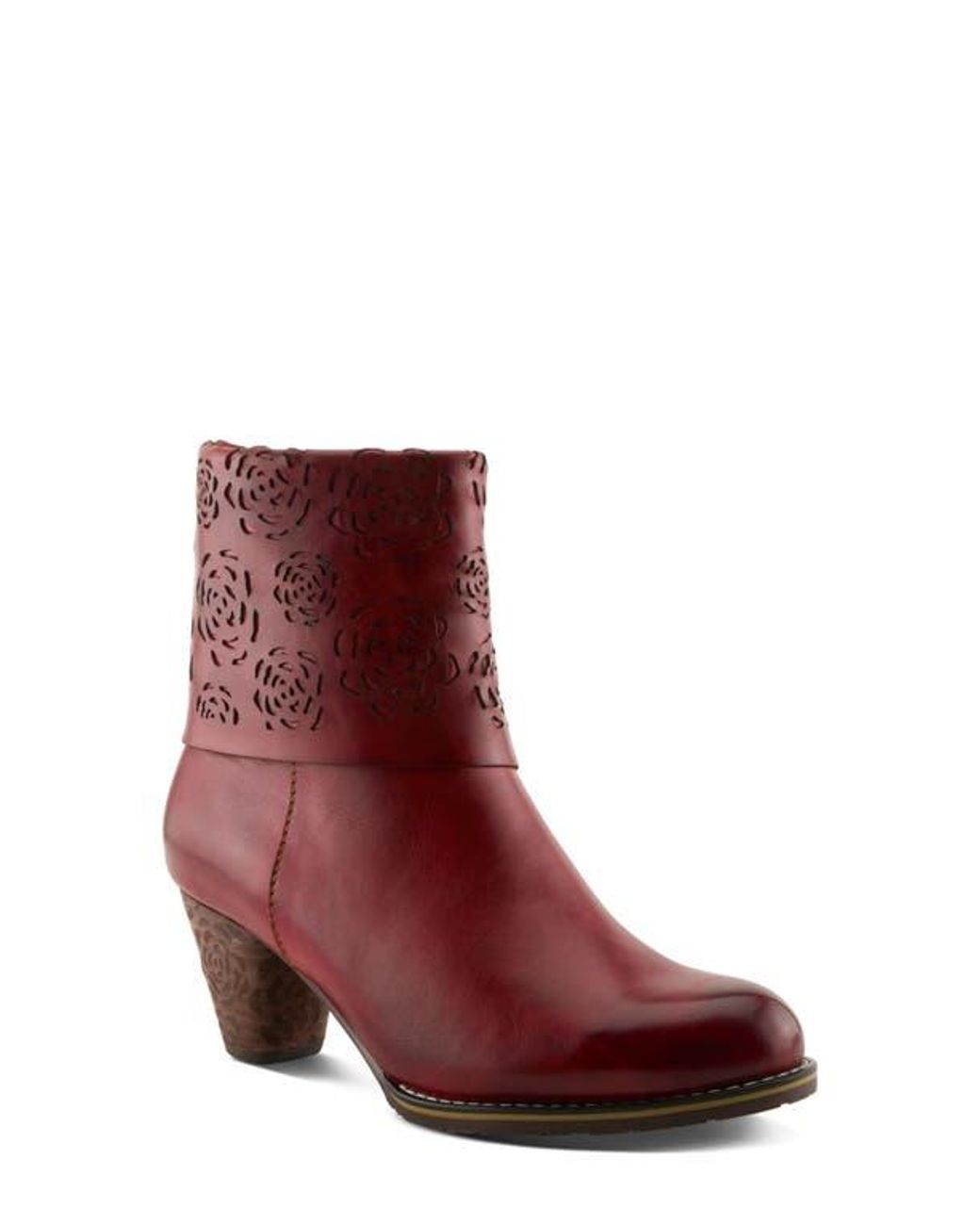 Spring Step Red Kissofarose Leather Bootie