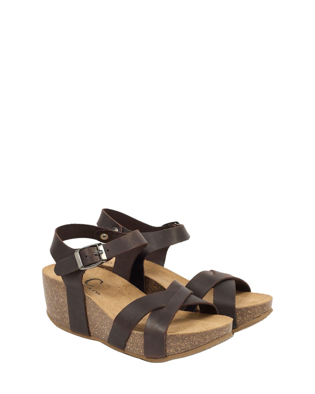 Celtic & Co. Multicolor Crossover Wedge Sandal