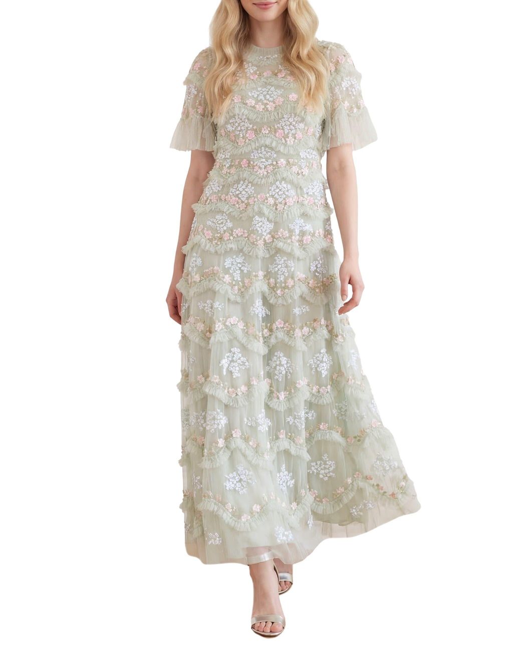 Needle & Thread Multicolor Daisy Wave Ankle Gown