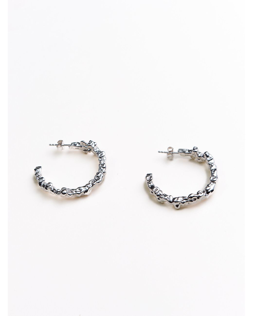 Their Studios White Belle Scrunchie Hoops