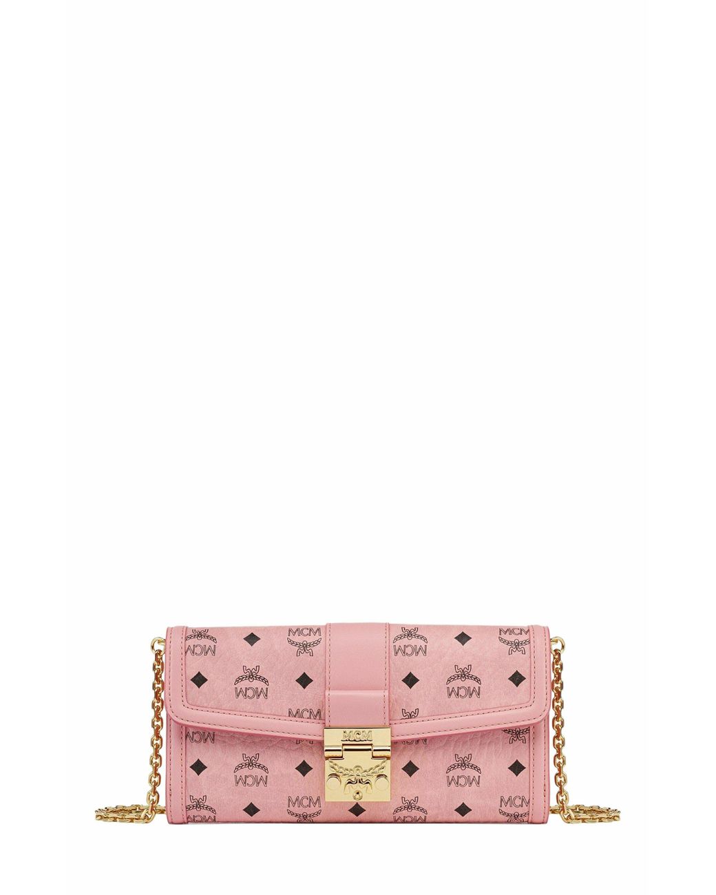 MCM Pink Tracy Chain Wallet