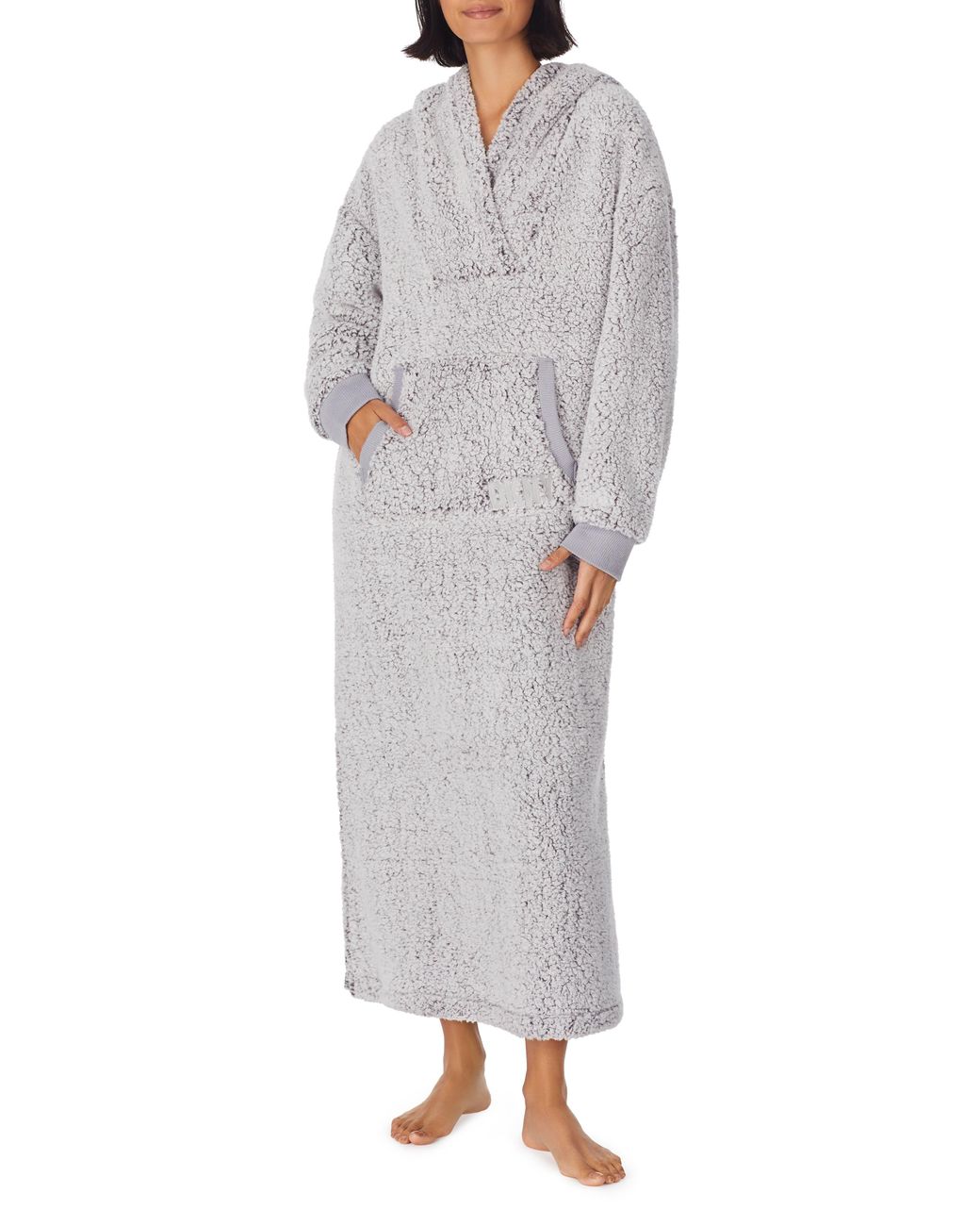Women Fleece Hooded Bathrobe - Plush Long Robe in Lot NY Threads | eBay