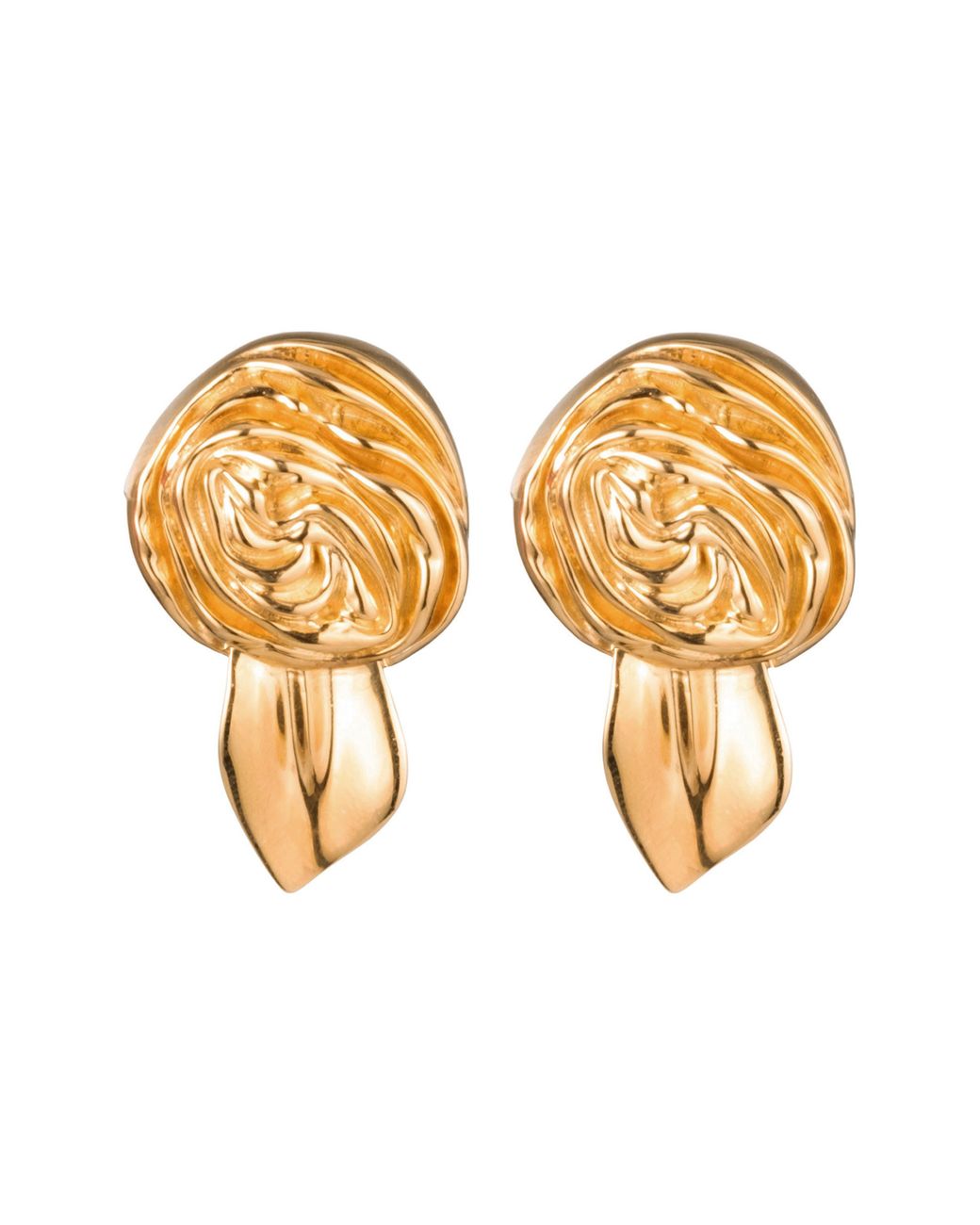 Sterling King Metallic Rosette Stud Earrings