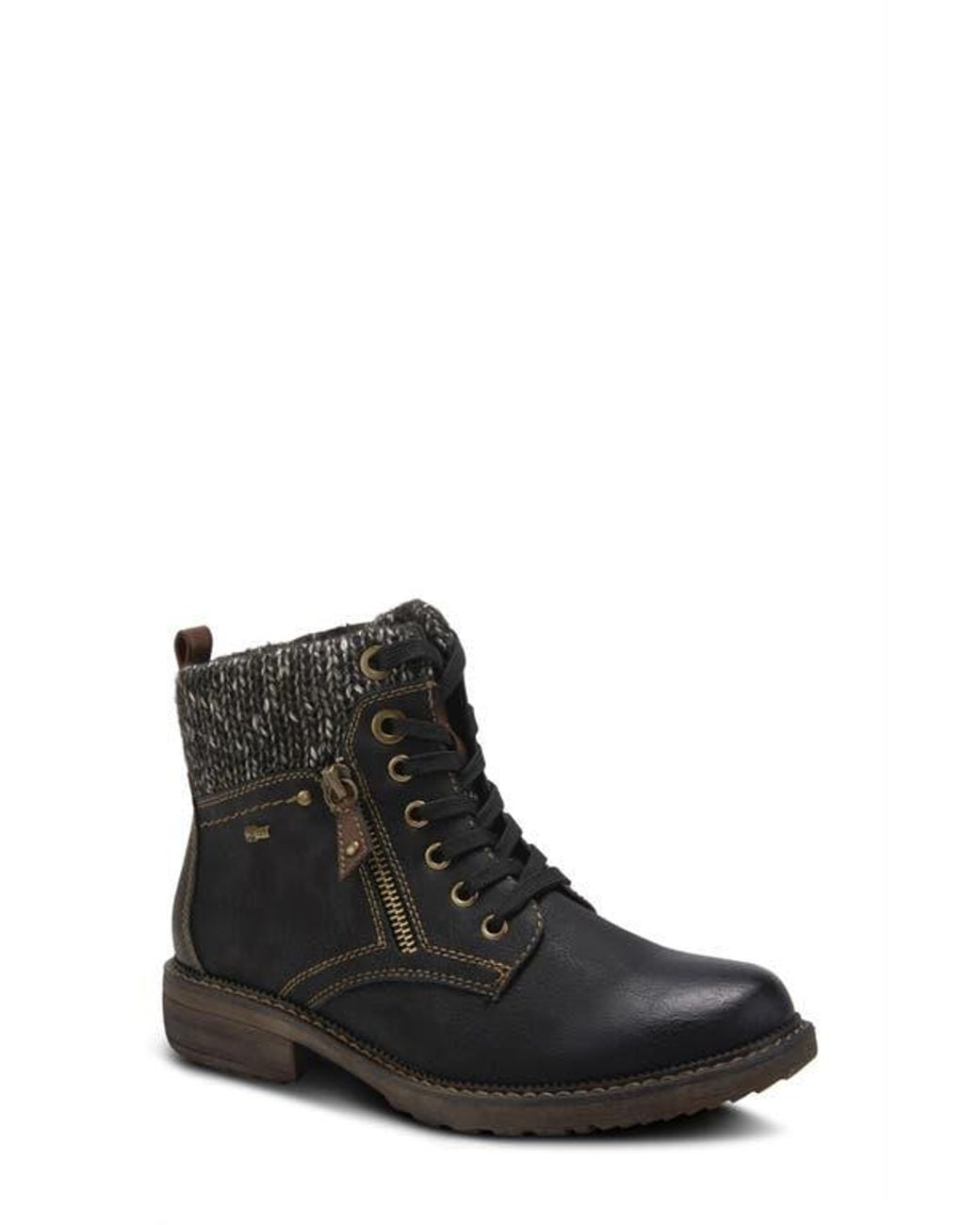 Spring Step Black Khazera Lace-Up Boot