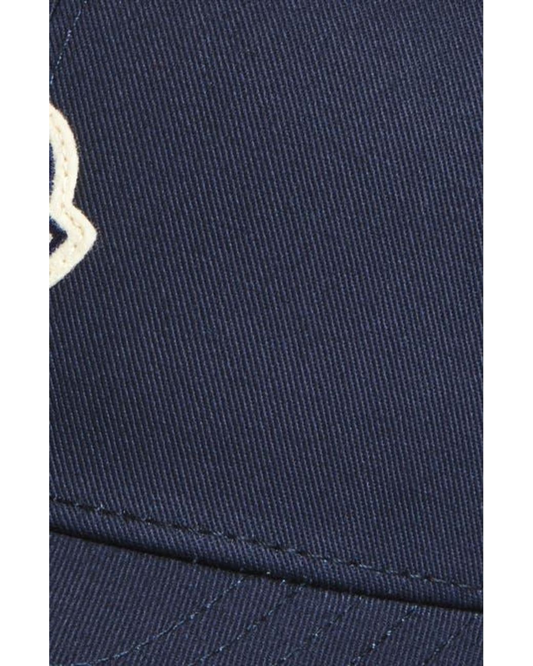 Moncler Blue Logo Patch Adjustable Baseball Cap for men