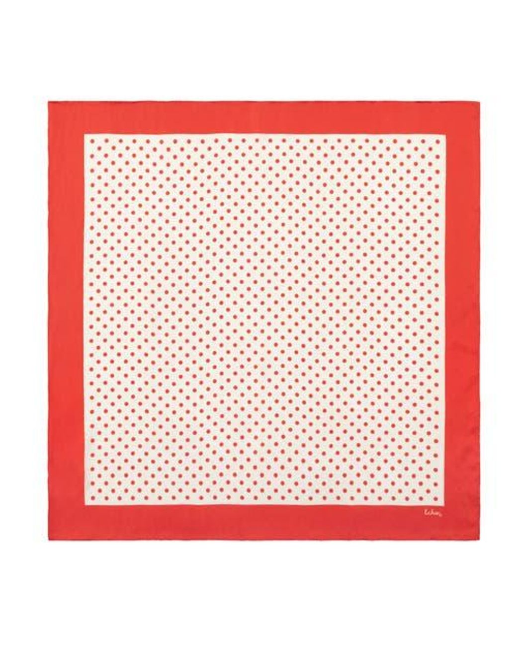Echo Red Pin Dot Silk Scarf