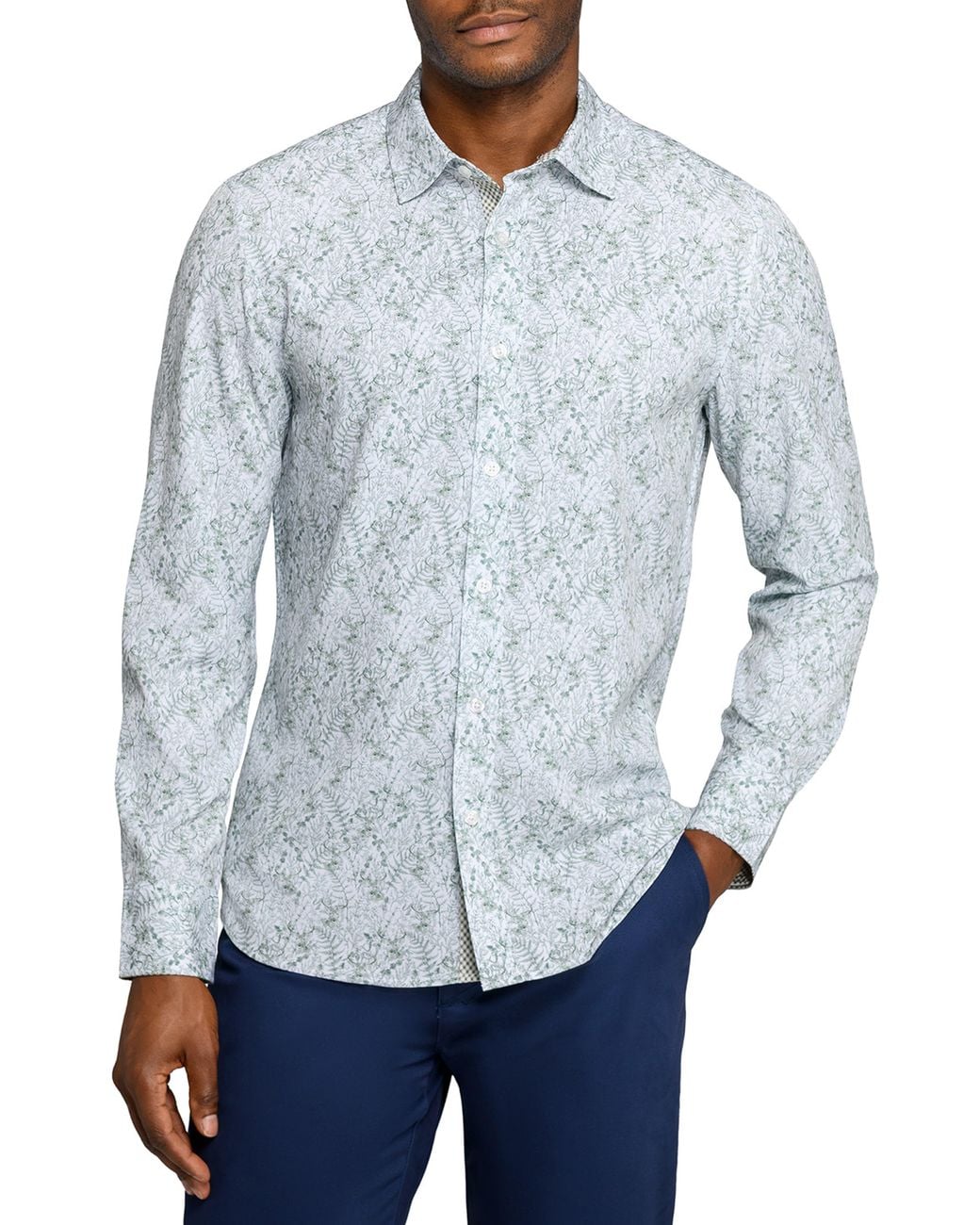 Con.struct Blue Woods Woven Long Sleeve Basic for men